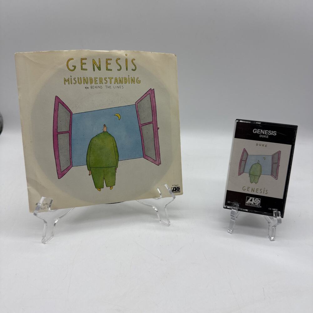 Genesis, Behind The Lines/Misunderstanding On Atlantic -Vinyl 45 & Cassette Tape